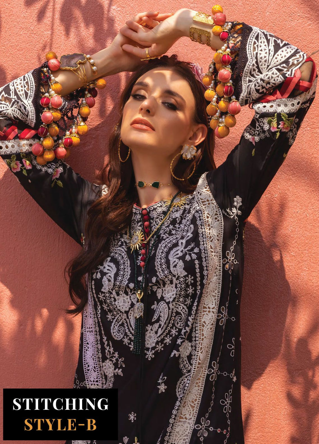 Neroli By Annus Abrar Embroidered Lawn Suit Unstitched 3 Piece ABR24NL AA-NLL24-01 - Luxury Summer Collection