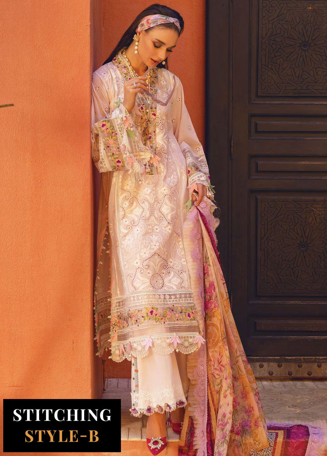 Neroli By Annus Abrar Embroidered Lawn Suit Unstitched 3 Piece ABR24NL AA-NLL24-06 - Luxury Summer Collection