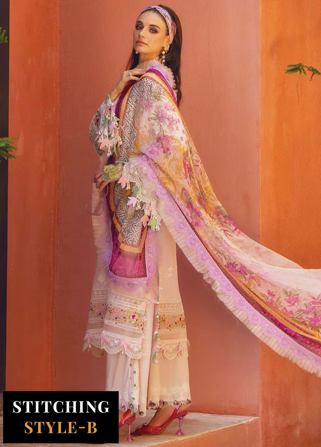 Neroli By Annus Abrar Embroidered Lawn Suit Unstitched 3 Piece ABR24NL AA-NLL24-06 - Luxury Summer Collection