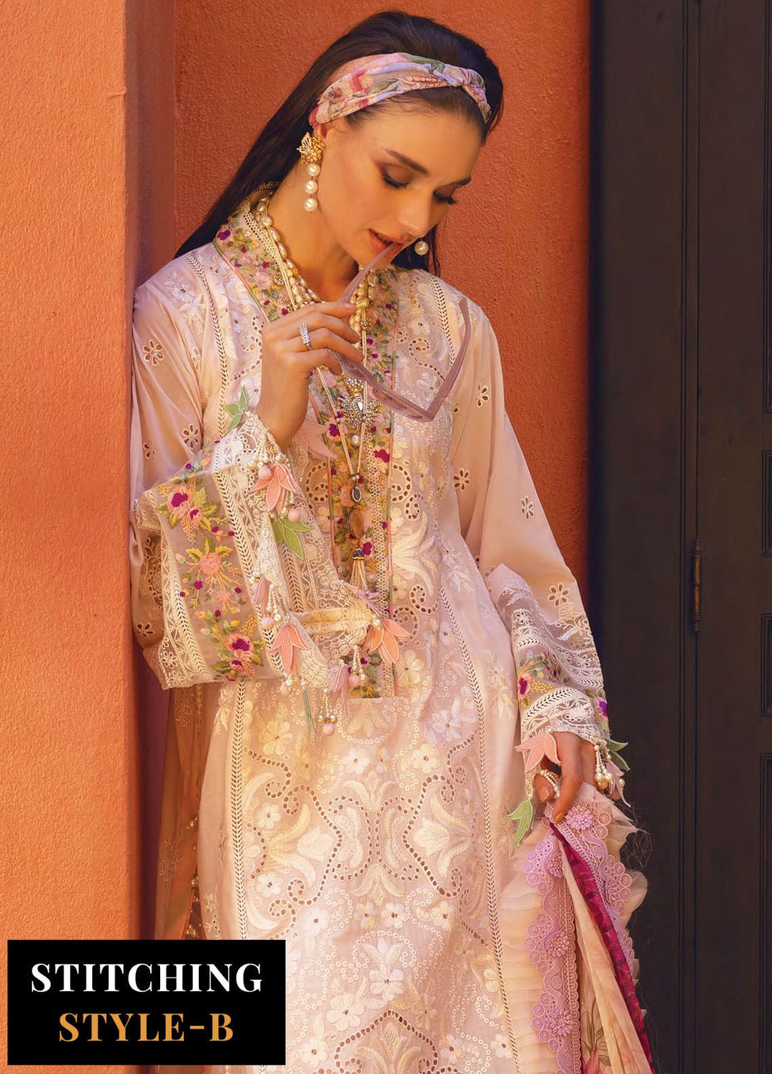 Neroli By Annus Abrar Embroidered Lawn Suit Unstitched 3 Piece ABR24NL AA-NLL24-06 - Luxury Summer Collection