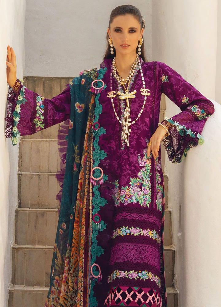 Neroli By Annus Abrar Embroidered Lawn Suit Unstitched 3 Piece ABR24NL AA-NLL24-07 - Luxury Summer Collection