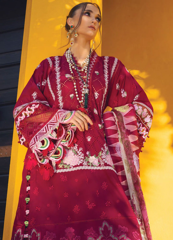 Neroli By Annus Abrar Embroidered Lawn Suit Unstitched 3 Piece ABR24NL AA-NLL24-08 - Luxury Summer Collection