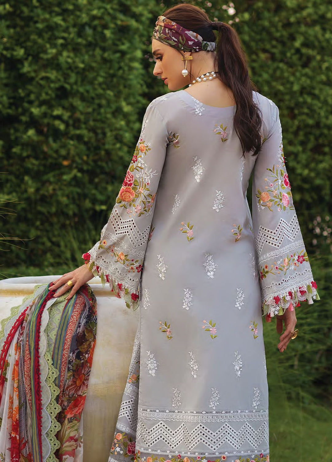 Neroli By Annus Abrar Embroidered Lawn Suit Unstitched 3 Piece ABR24NL AA-NLL24-09 - Luxury Summer Collection