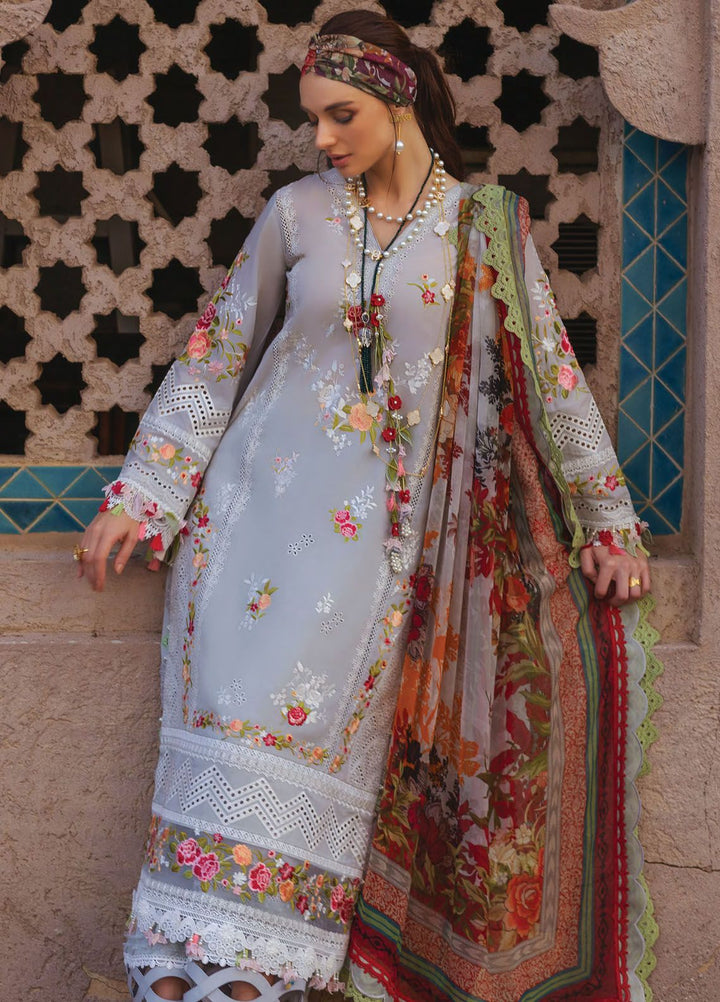 Neroli By Annus Abrar Embroidered Lawn Suit Unstitched 3 Piece ABR24NL AA-NLL24-09 - Luxury Summer Collection