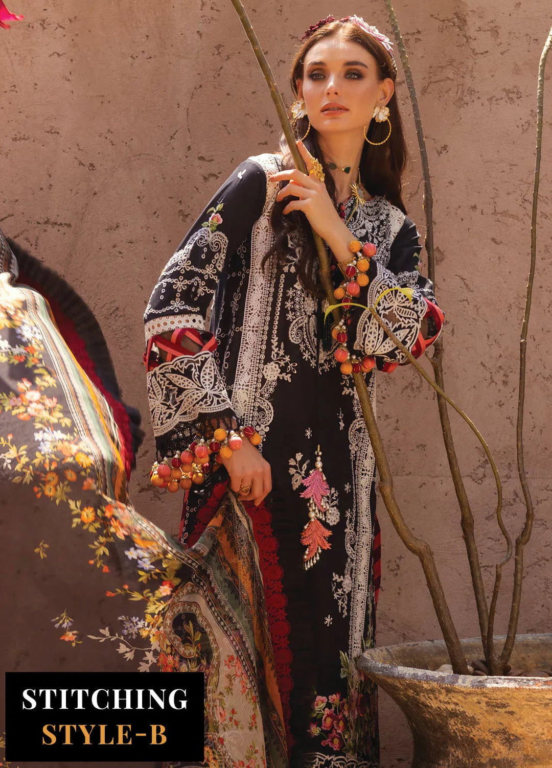 Neroli By Annus Abrar Embroidered Lawn Unstitched Suit 3 Piece ABR24NL AA-NLL24-01 - Luxury Summer Collection