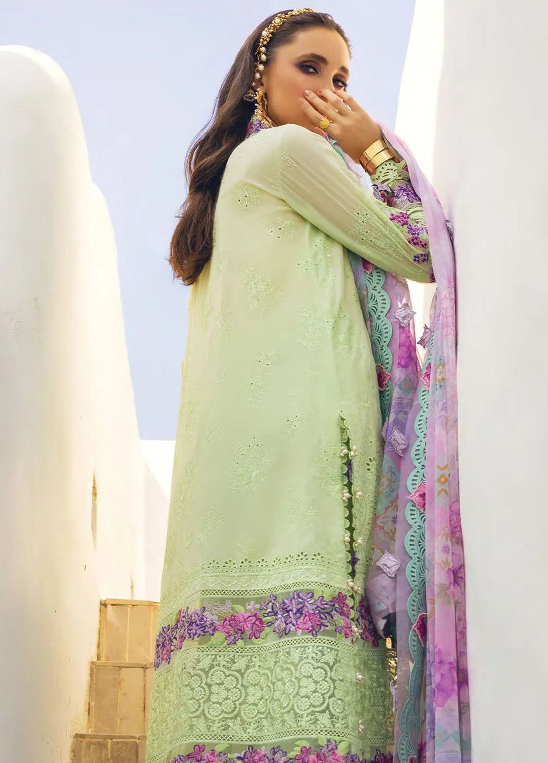 Neroli By Annus Abrar Embroidered Lawn Unstitched Suit 3 Piece ABR24NL AA-NLL24-03 - Luxury Summer Collection