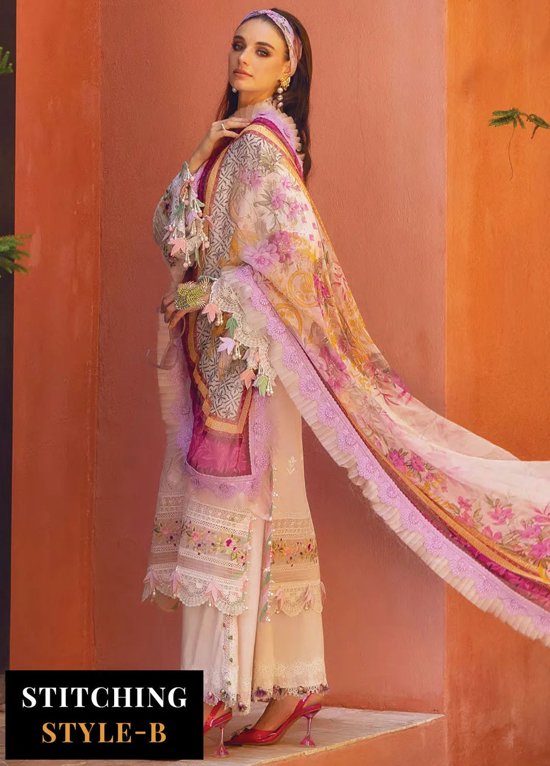 Neroli By Annus Abrar Embroidered Lawn Unstitched Suit 3 Piece ABR24NL AA-NLL24-06 - Luxury Summer Collection