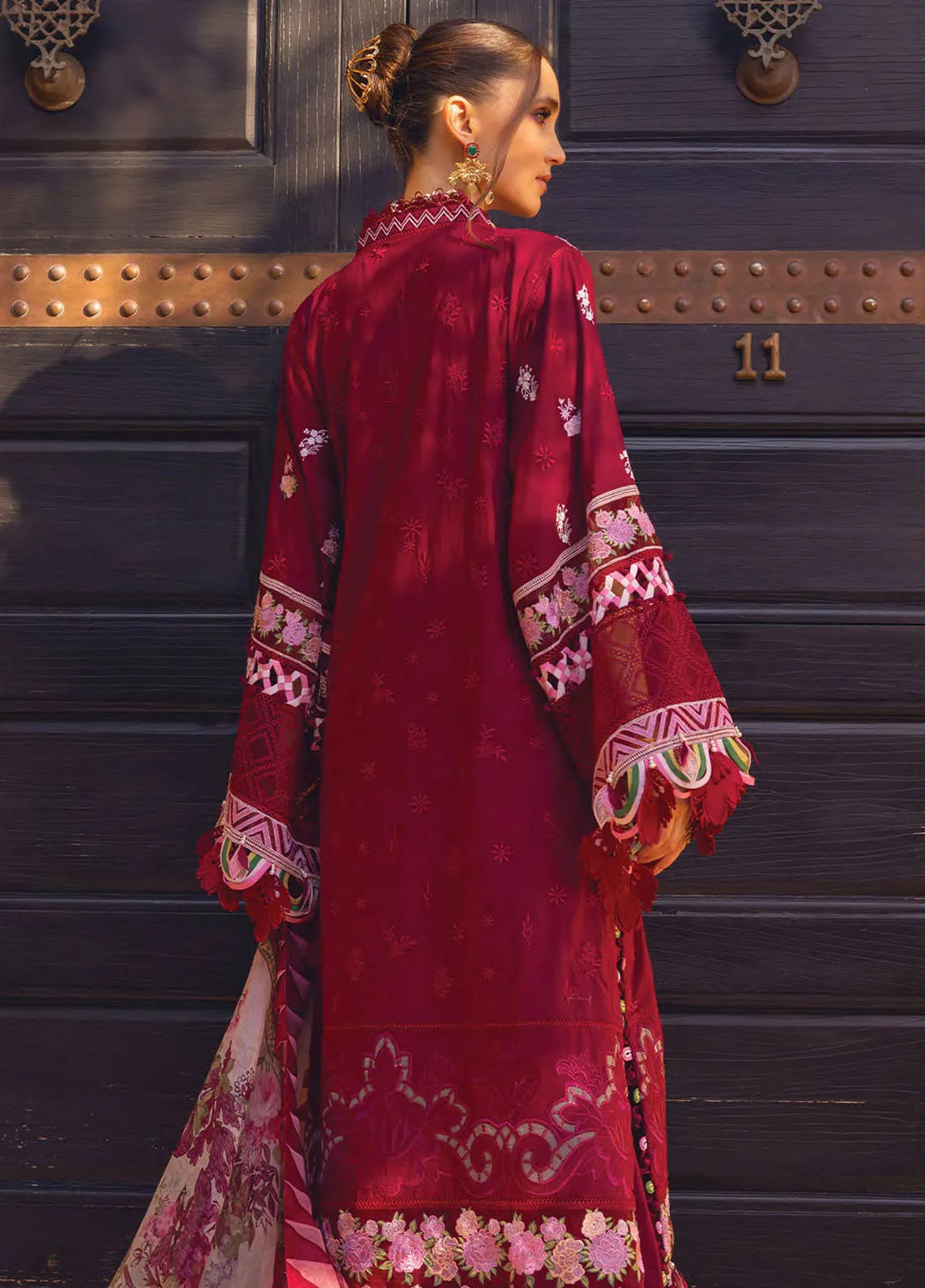 Neroli By Annus Abrar Embroidered Lawn Unstitched Suit 3 Piece ABR24NL AA-NLL24-08 - Luxury Summer Collection