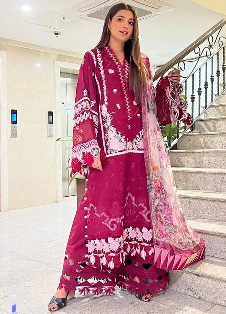Neroli By Annus Abrar Embroidered Lawn Unstitched Suit 3 Piece ABR24NL AA-NLL24-08 - Luxury Summer Collection