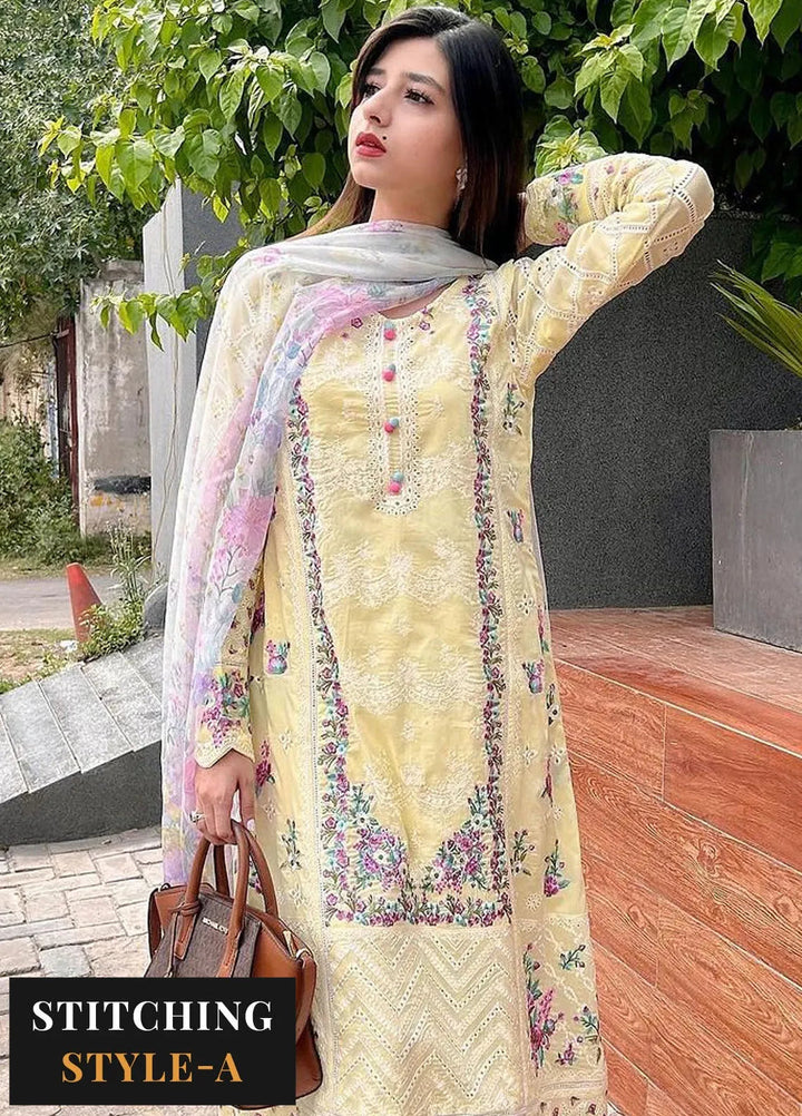 Neroli By Annus Abrar Embroidered Lawn Unstitched Suit 3 Piece ABR24NL AA-NLL24-10 - Luxury Summer Collection