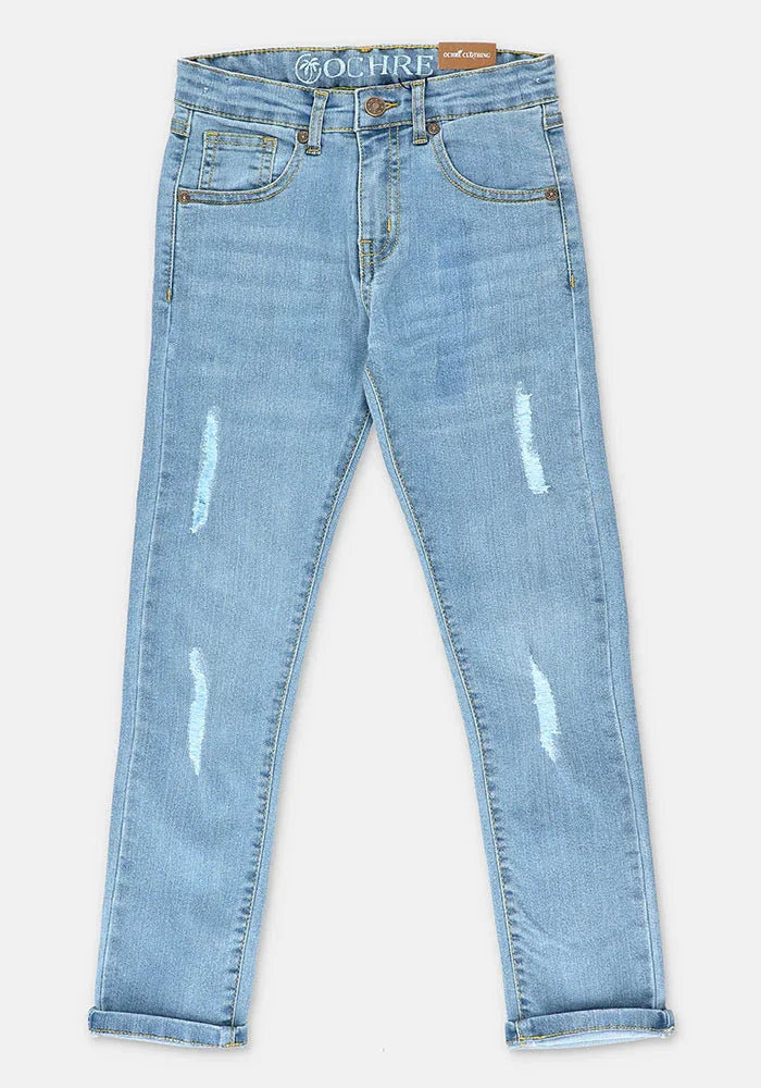 Ochre RTW Solids Girls Denim 1 Piece Girls Jeans - Summer Collection
