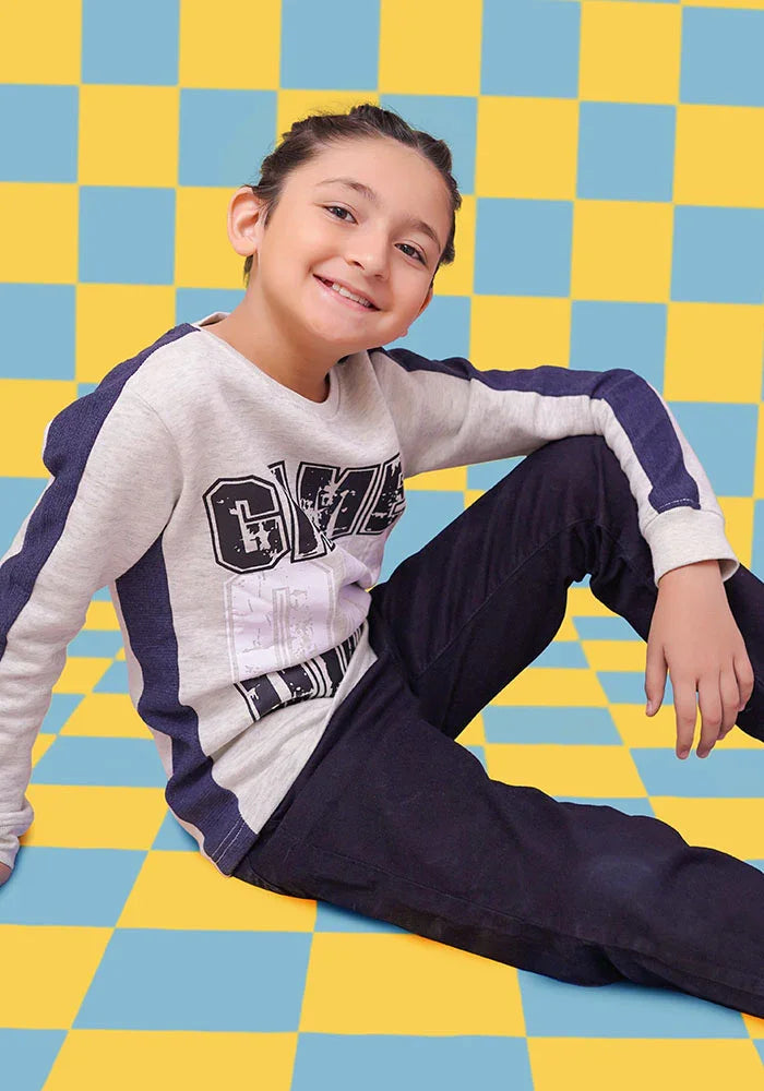 Ochre RTW Printed Fleece Sweatshirt Girls 1 Piece OKB-264 - Winter Collection