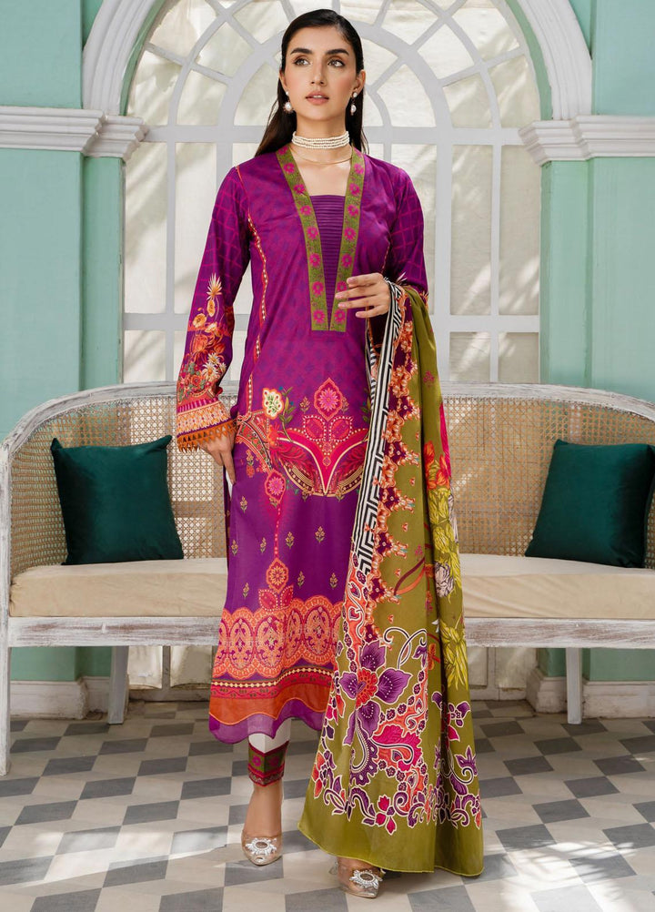 Nigar By RajBari Printed Lawn Suits Unstitched 3 Piece RB23N 1A - Summer Collection