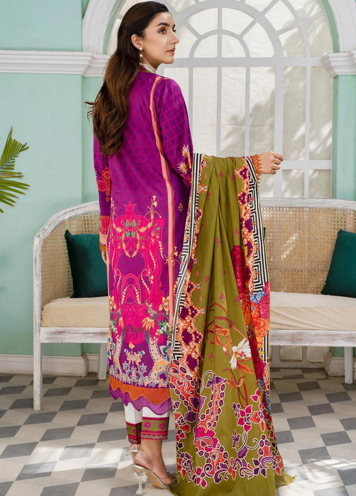 Nigar By RajBari Printed Lawn Suits Unstitched 3 Piece RB23N 1A - Summer Collection