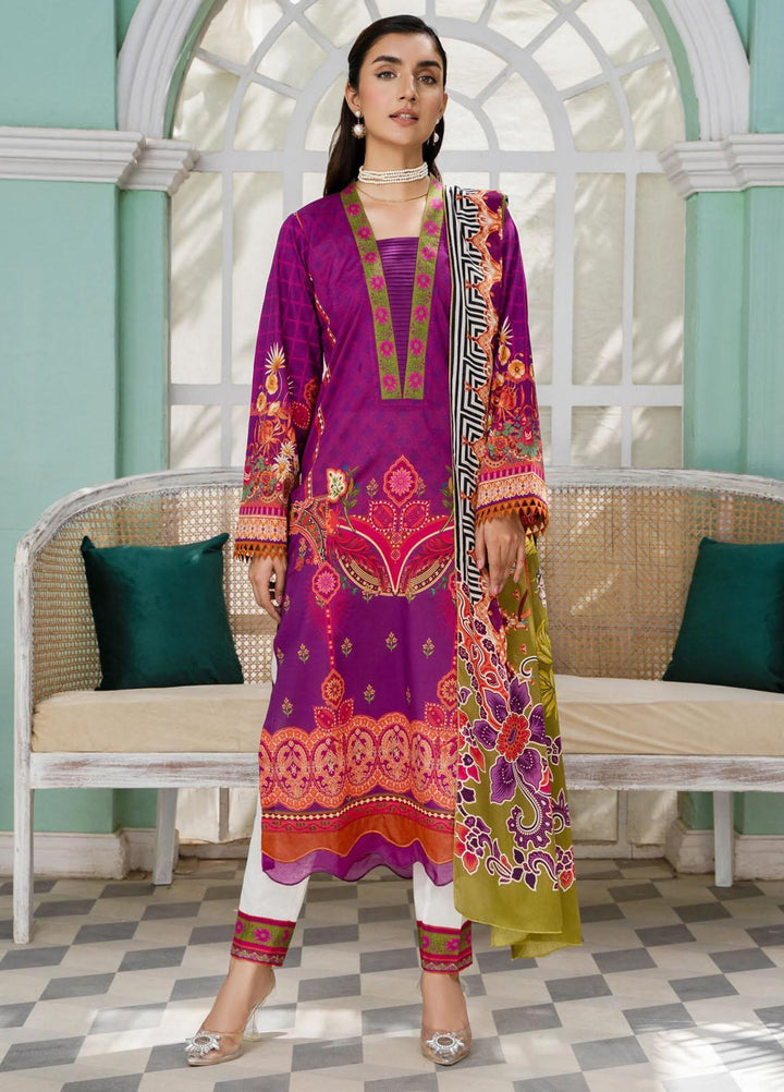 Nigar By RajBari Printed Lawn Suits Unstitched 3 Piece RB23N 1A - Summer Collection