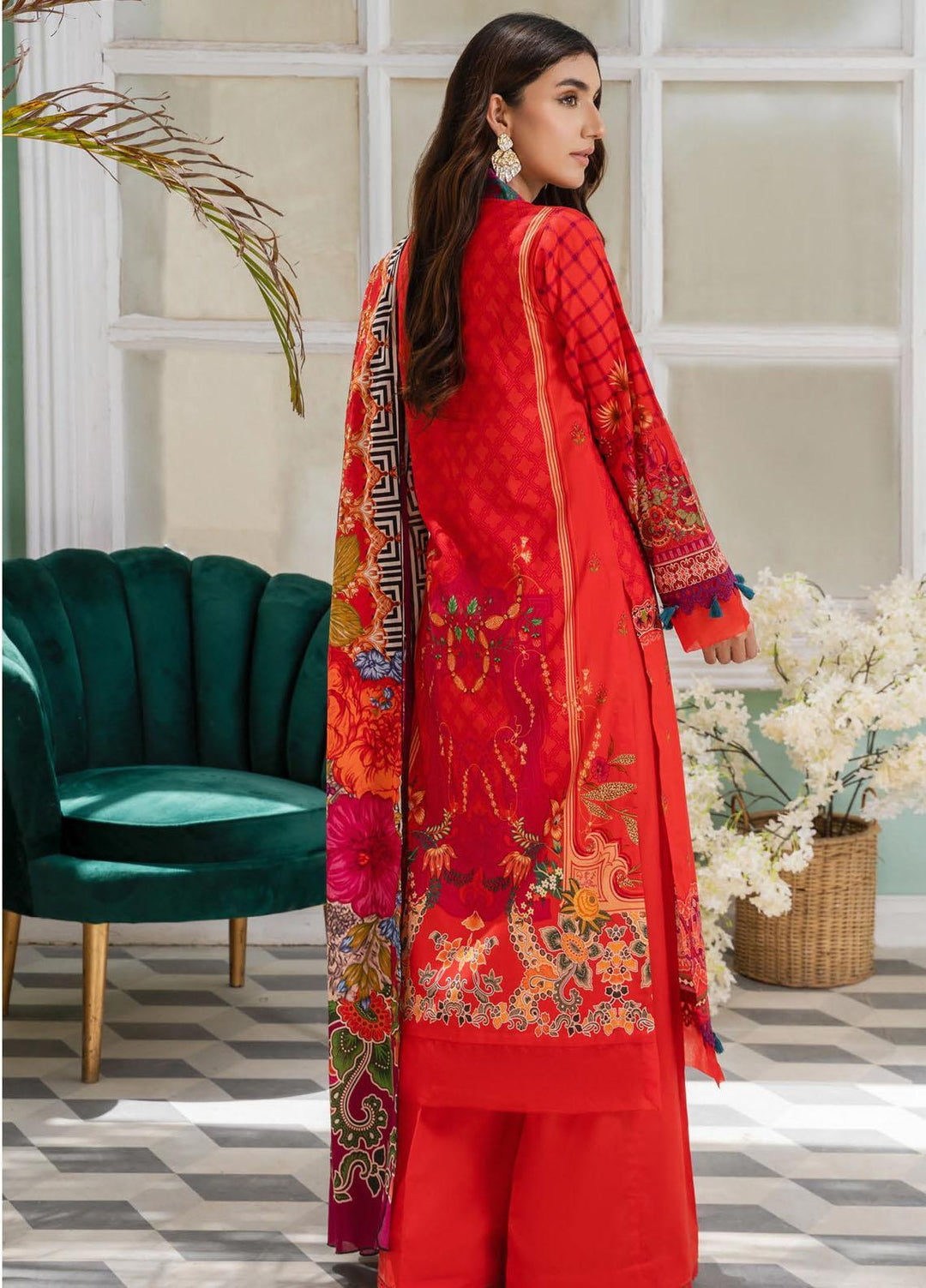 Nigar By RajBari Printed Lawn Suits Unstitched 3 Piece RB23N 1B - Summer Collection