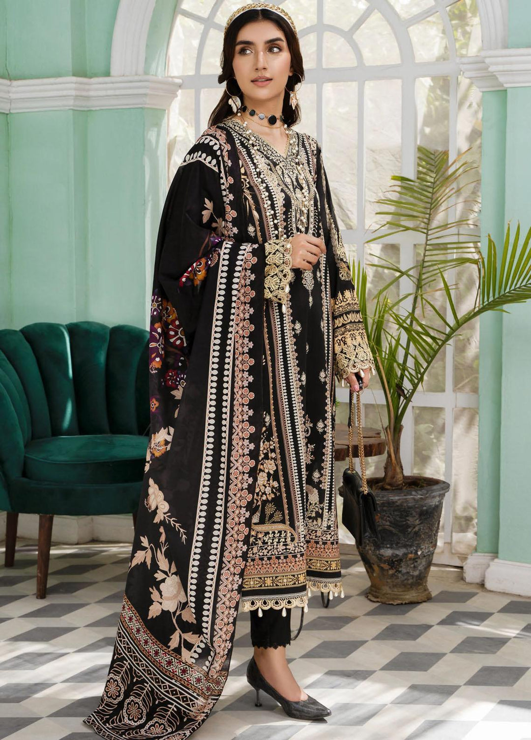 Nigar By RajBari Printed Lawn Suits Unstitched 3 Piece RB23N 2A - Summer Collection