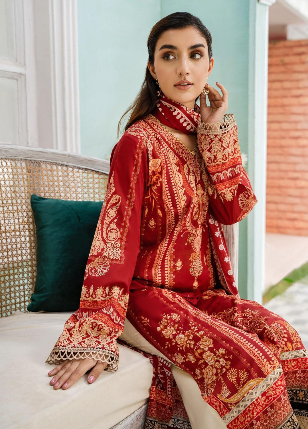 Nigar By RajBari Printed Lawn Suits Unstitched 3 Piece RB23N 2B - Summer Collection