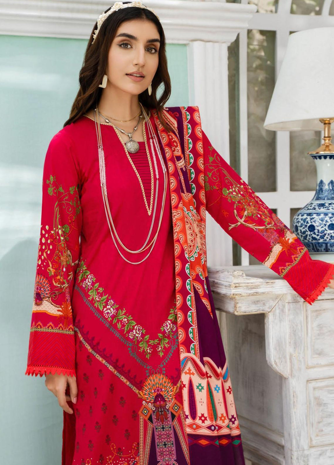 Nigar By RajBari Printed Lawn Suits Unstitched 3 Piece RB23N 3A - Summer Collection