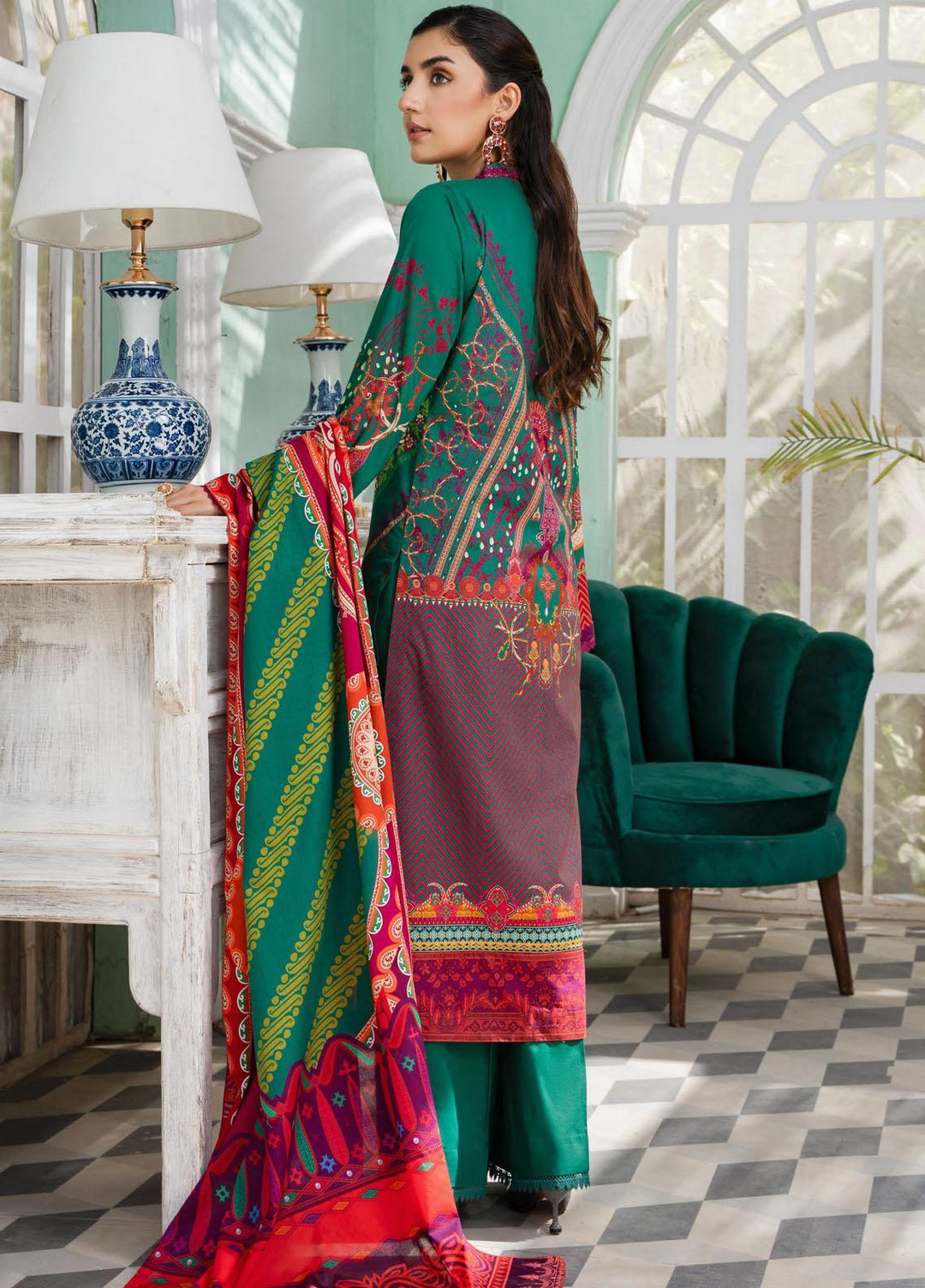 Nigar By RajBari Printed Lawn Suits Unstitched 3 Piece RB23N 3B - Summer Collection