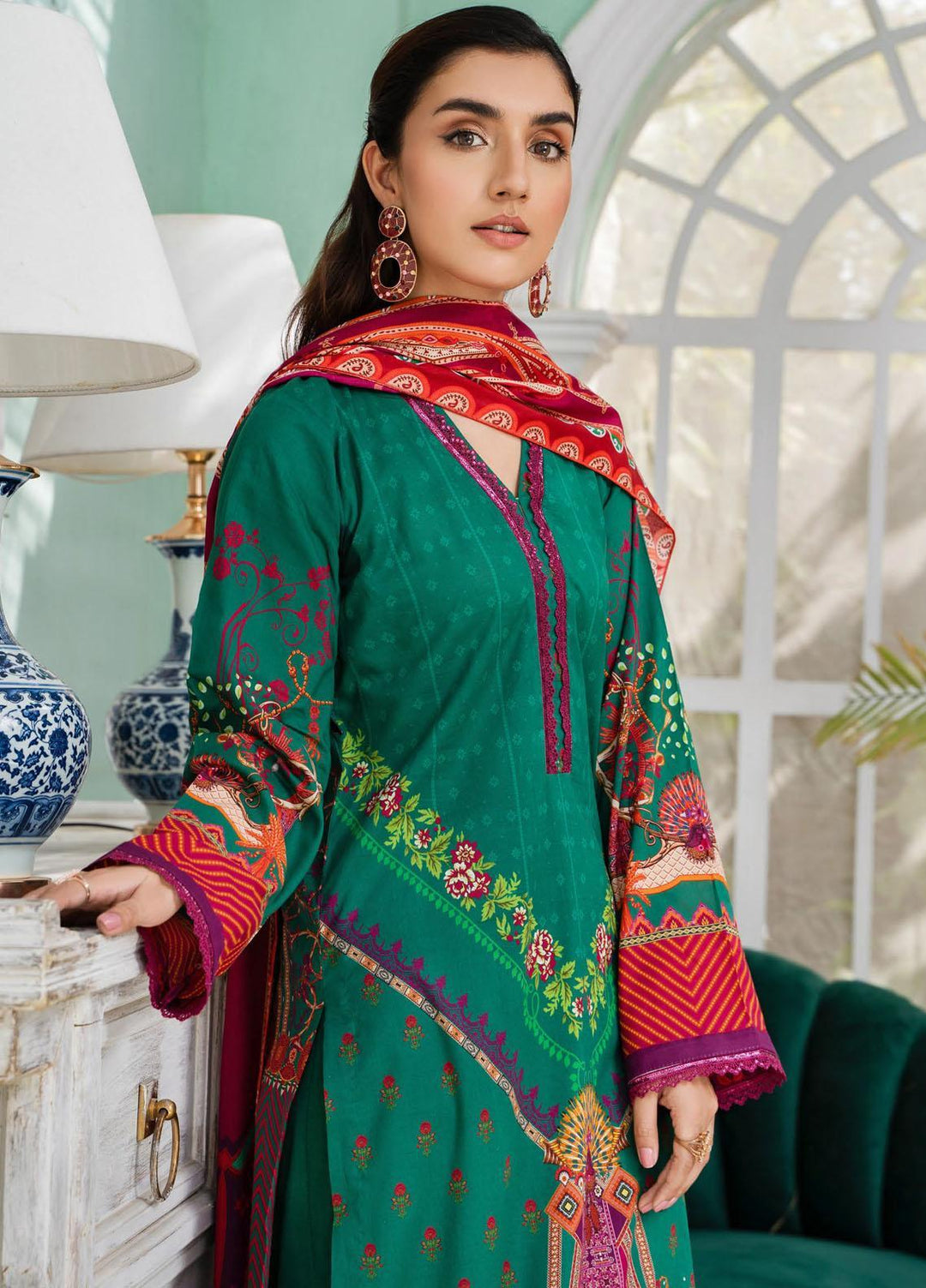 Nigar By RajBari Printed Lawn Suits Unstitched 3 Piece RB23N 3B - Summer Collection
