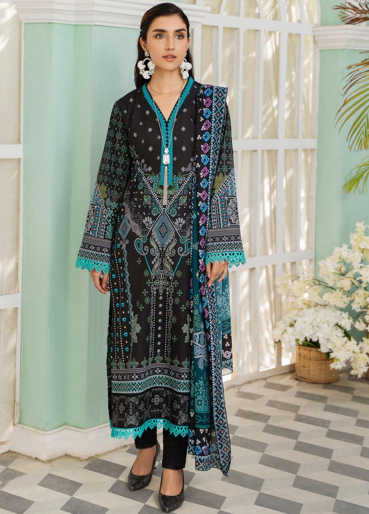 Nigar By RajBari Printed Lawn Suits Unstitched 3 Piece RB23N 4A - Summer Collection