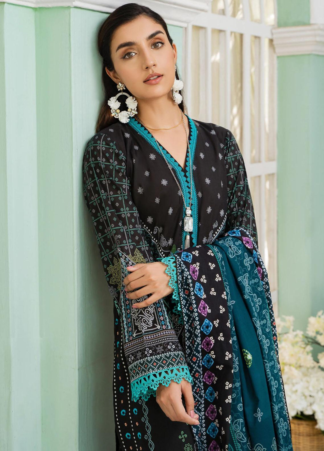 Nigar By RajBari Printed Lawn Suits Unstitched 3 Piece RB23N 4A - Summer Collection