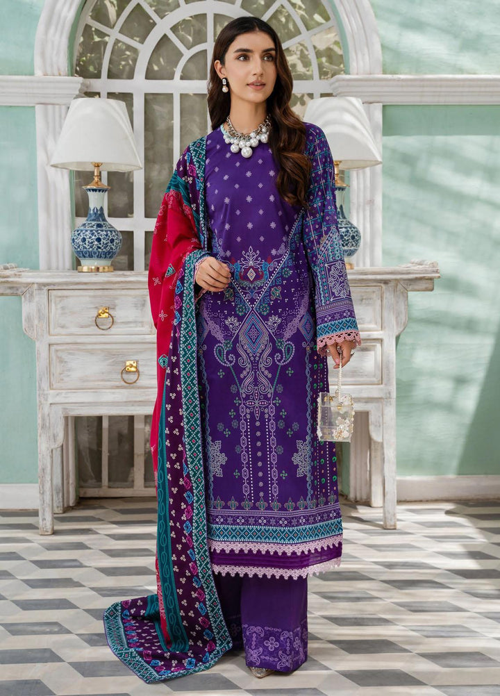 Nigar By RajBari Printed Lawn Suits Unstitched 3 Piece RB23N 4B - Summer Collection