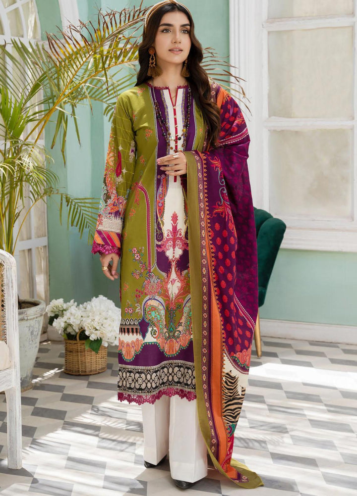 Nigar By RajBari Printed Lawn Suits Unstitched 3 Piece RB23N 5A - Summer Collection