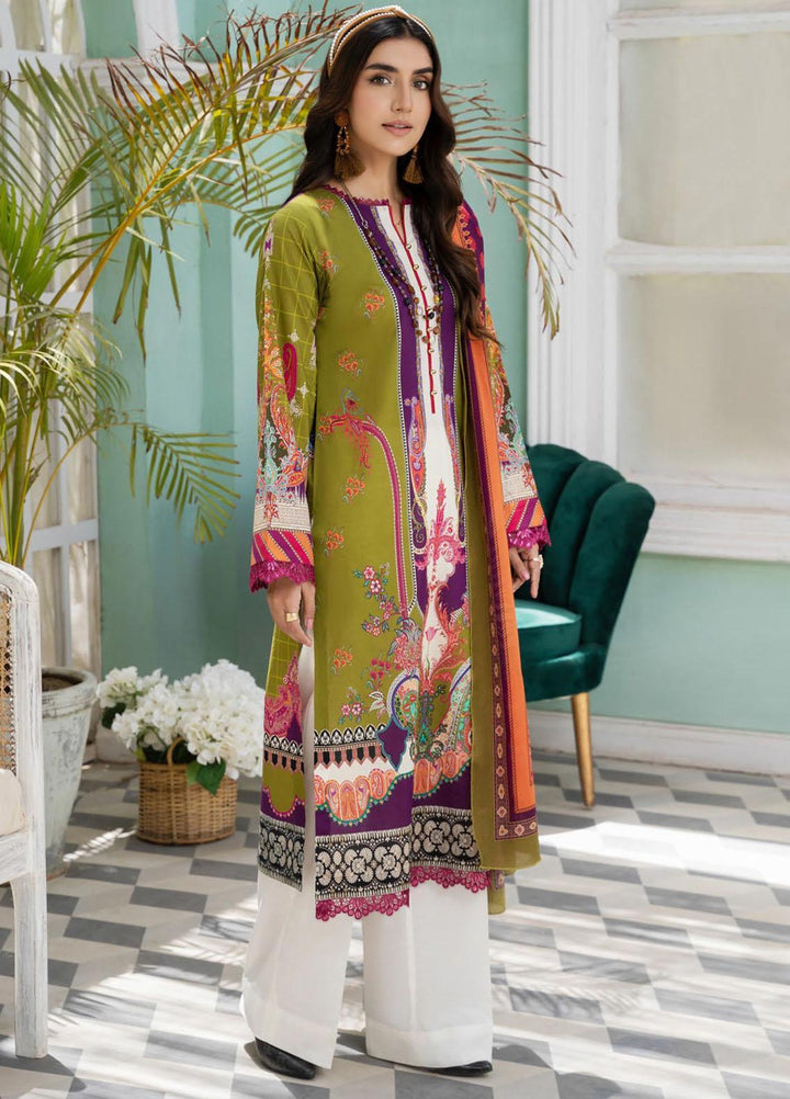 Nigar By RajBari Printed Lawn Suits Unstitched 3 Piece RB23N 5A - Summer Collection