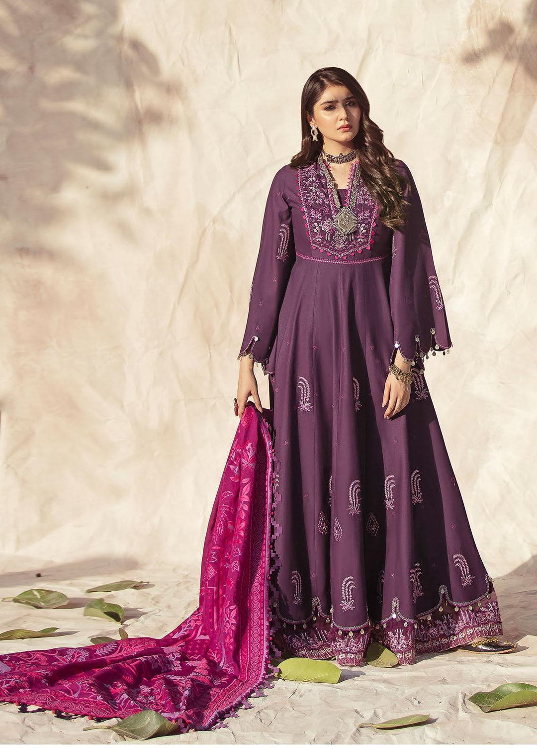 Nighat By Republic WomensWear Embroidered Lawn Suits Unstitched 3 Piece RW21N 05 - Spring / Summer Collection