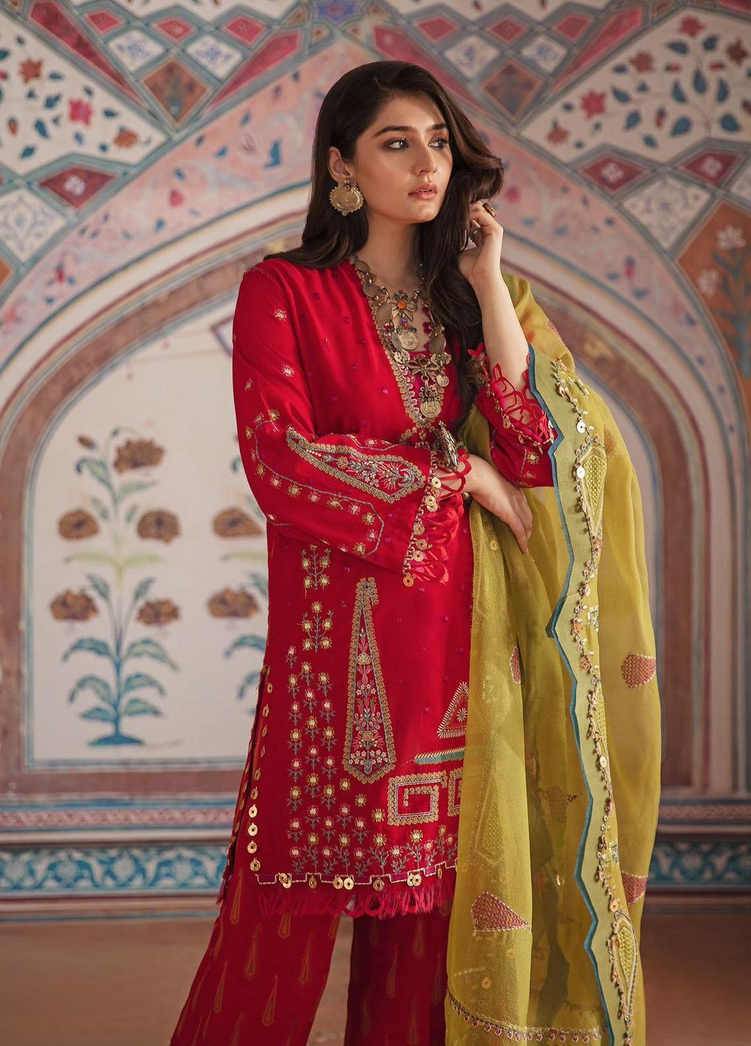 Nighat By Republic WomensWear Embroidered Lawn Suits Unstitched 3 Piece RW21N 06 - Spring / Summer Collection