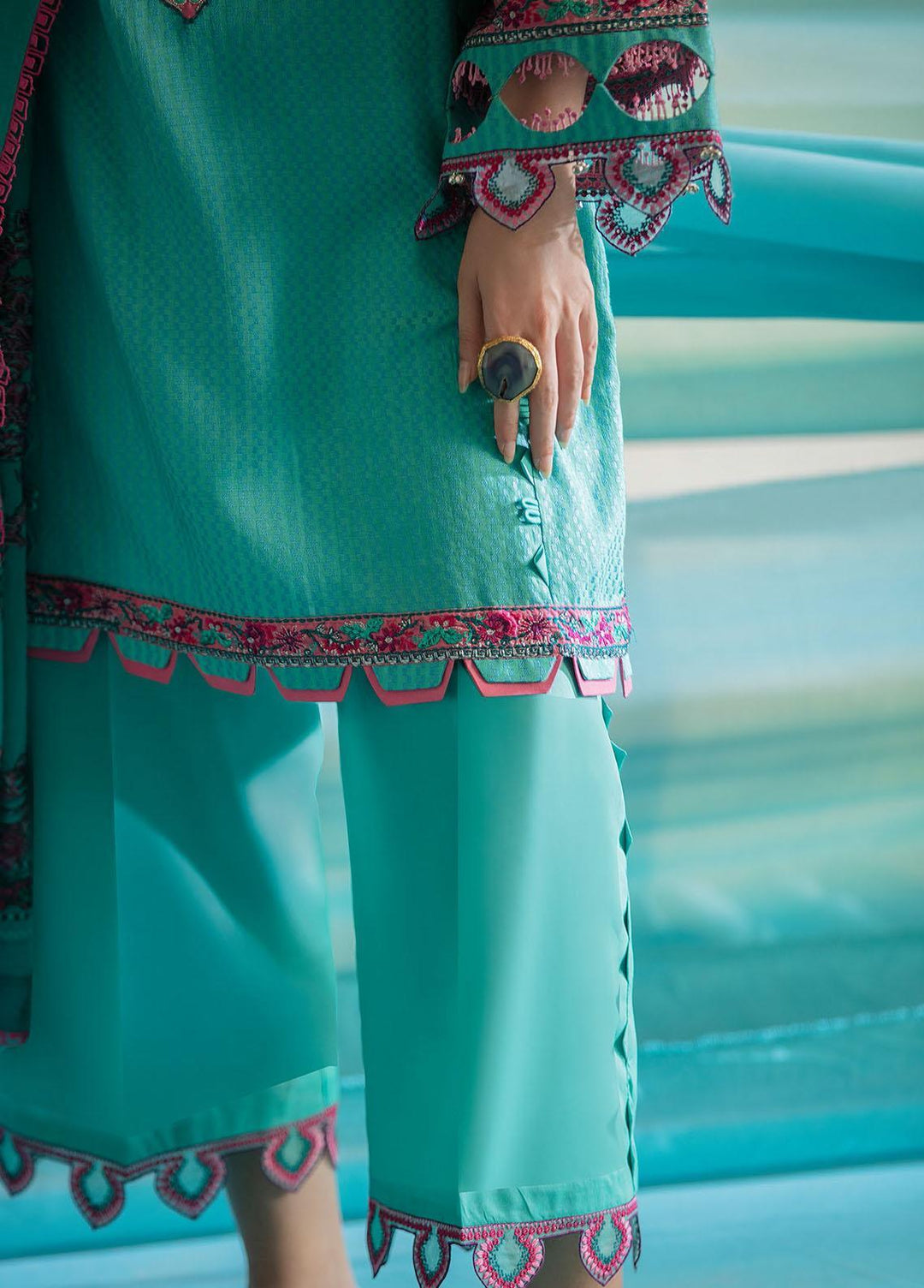 Nighat By Republic WomensWear Embroidered Lawn Suits Unstitched 3 Piece RW21N 07 - Spring / Summer Collection