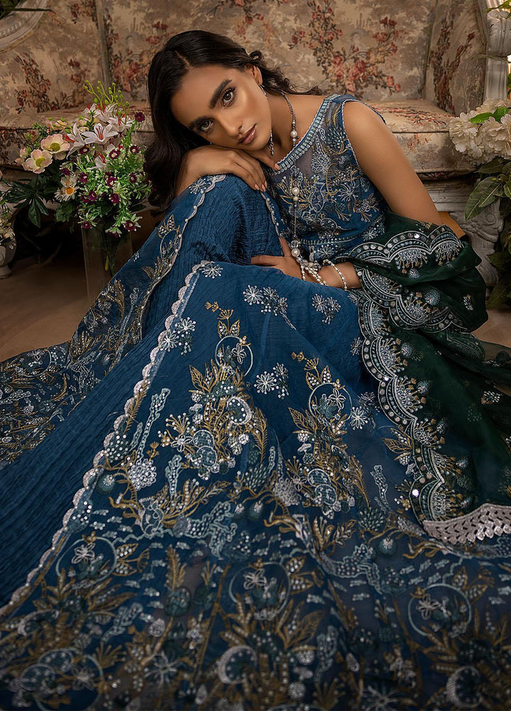 Nikhaar by Awwal Embroidered Organza Suits Unstitched 4 Piece AW22N D-03 Ruby - Formal Collection