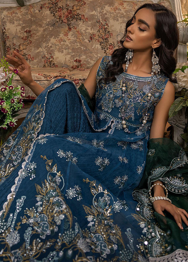 Nikhaar by Awwal Embroidered Organza Suits Unstitched 4 Piece AW22N D-03 Ruby - Formal Collection