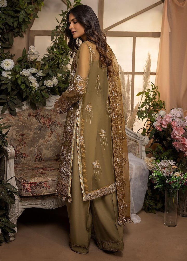 Nikhaar by Awwal Embroidered Organza Suits Unstitched 4 Piece AW22N D-05 Zircon - Formal Collection