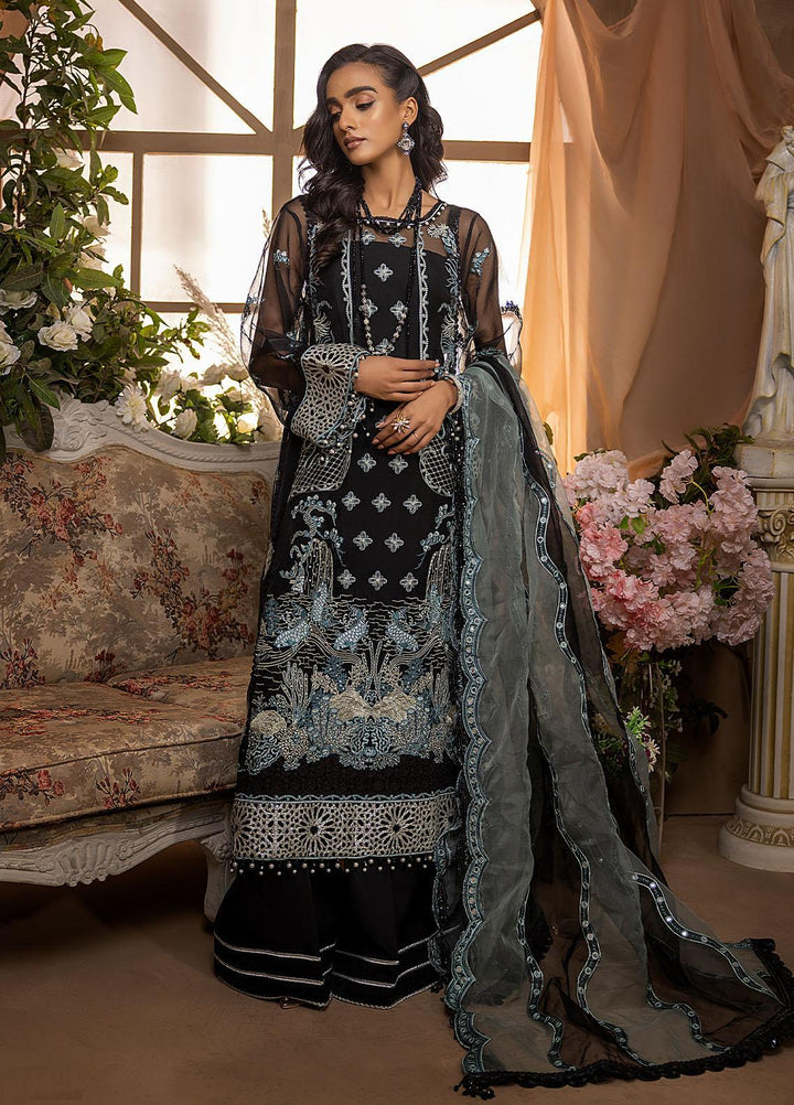 Nikhaar by Awwal Embroidered Organza Suits Unstitched 4 Piece AW22N D-07 Opal - Formal Collection
