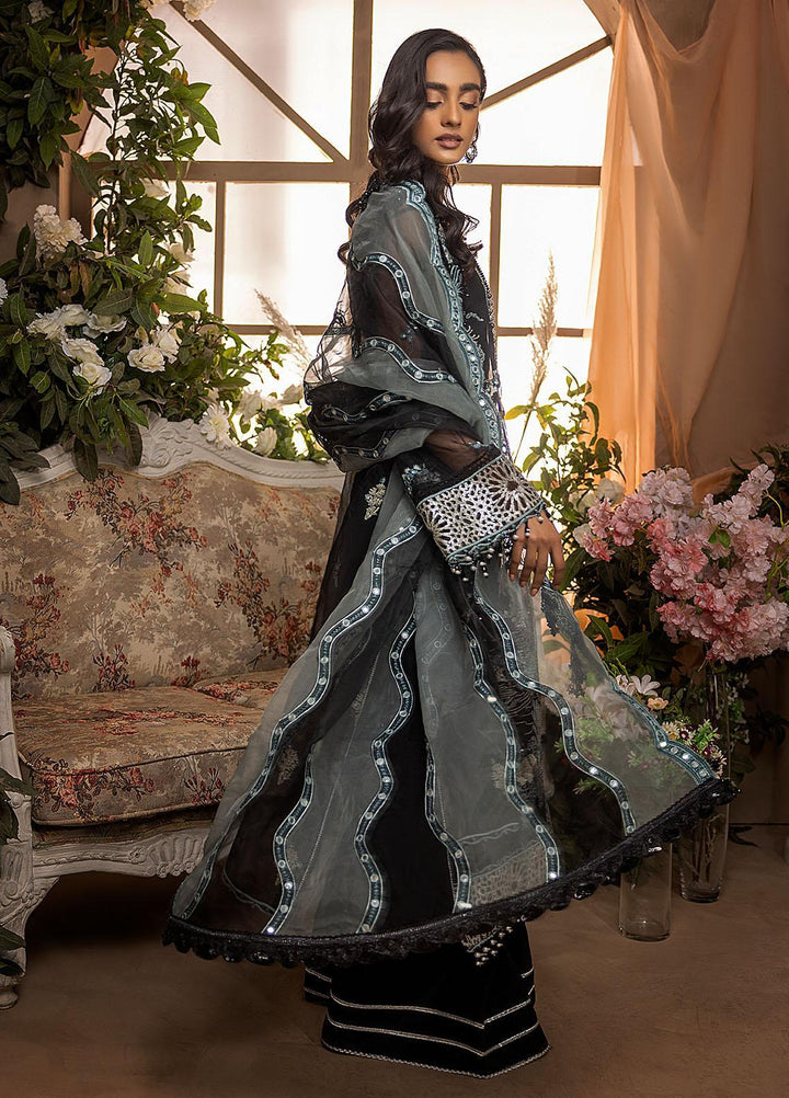 Nikhaar by Awwal Embroidered Organza Suits Unstitched 4 Piece AW22N D-07 Opal - Formal Collection