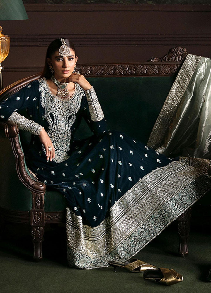Niloufer By Mushq Embroidered Velvet Suits Unstitched 3 Piece MQ23N MV23-01 Royan - Luxury Collection
