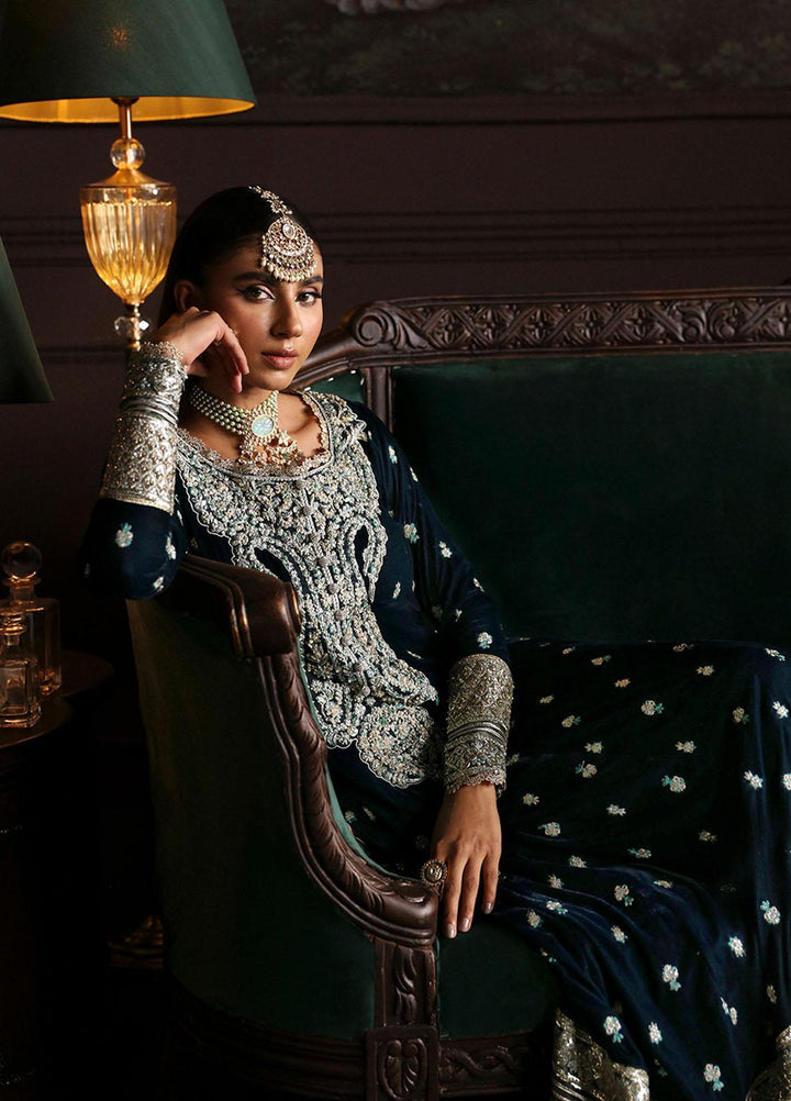 Niloufer By Mushq Embroidered Velvet Suits Unstitched 3 Piece MQ23N MV23-01 Royan - Luxury Collection
