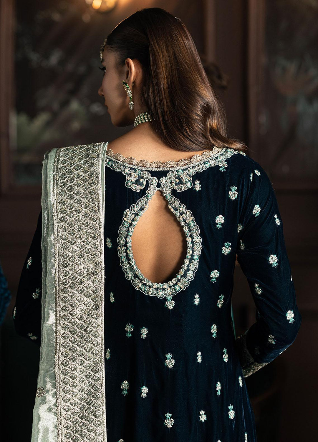 Niloufer By Mushq Embroidered Velvet Suits Unstitched 3 Piece MQ23N MV23-01 Royan - Luxury Collection