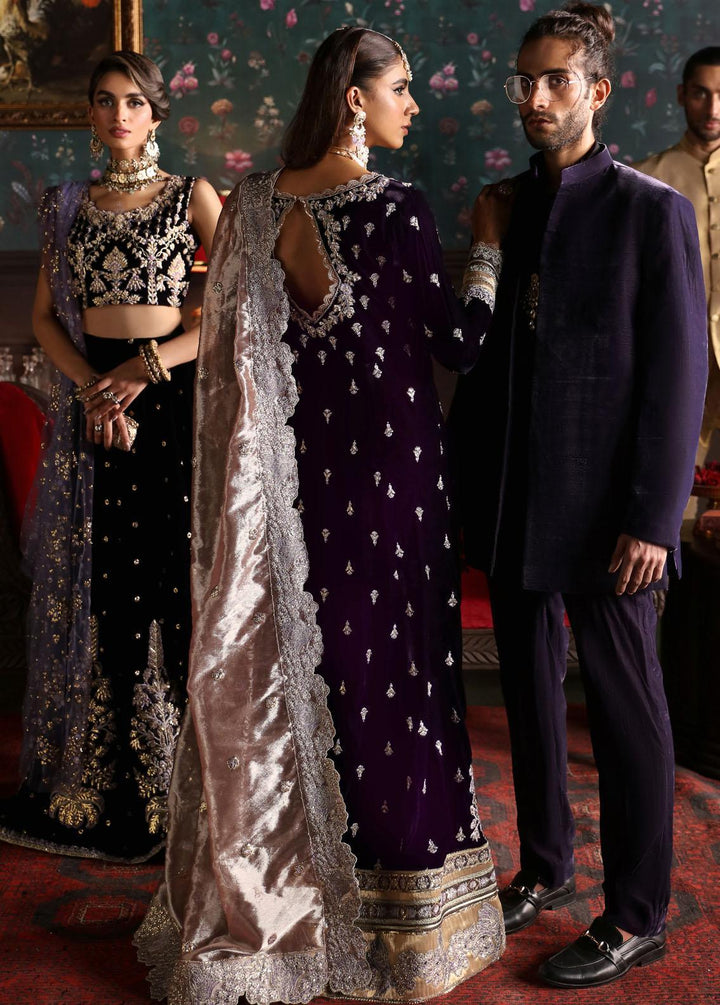 Niloufer By Mushq Embroidered Velvet Suits Unstitched 3 Piece MQ23N MV23-02 Shirin - Luxury Collection