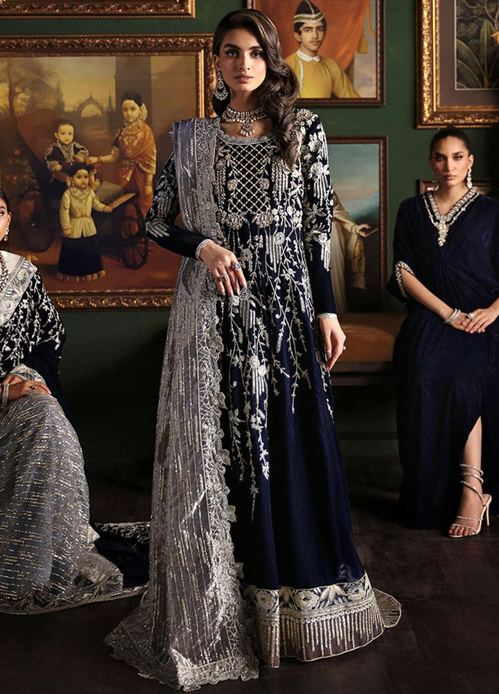 Niloufer By Mushq Embroidered Velvet Suits Unstitched 3 Piece MQ23N MV23-03 Yasmin - Luxury Collection