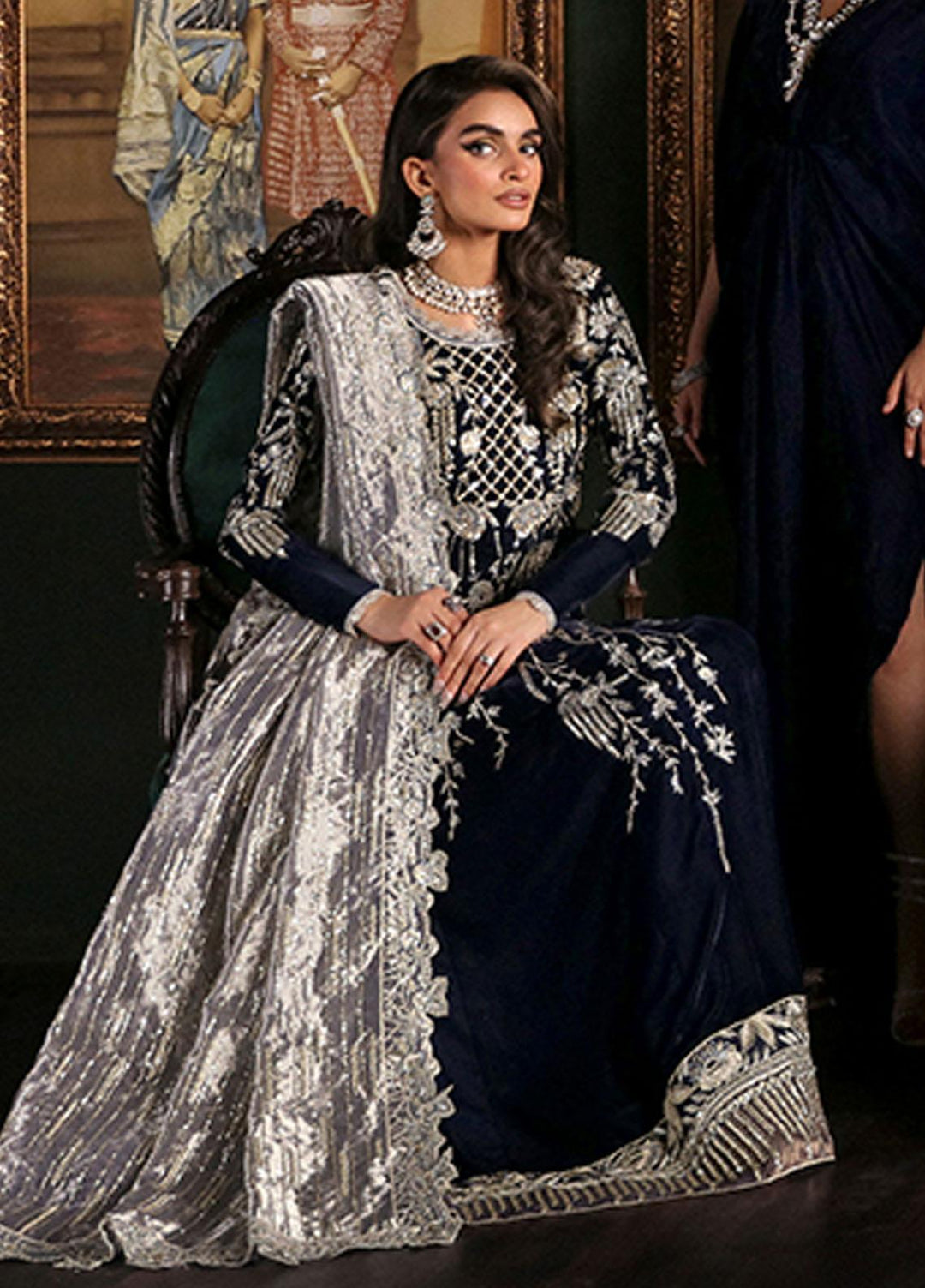 Niloufer By Mushq Embroidered Velvet Suits Unstitched 3 Piece MQ23N MV23-03 Yasmin - Luxury Collection