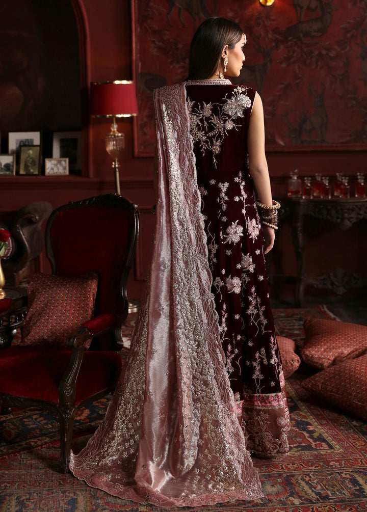 Niloufer By Mushq Embroidered Velvet Suits Unstitched 3 Piece MQ23N MV23-04 Golnar - Luxury Collection