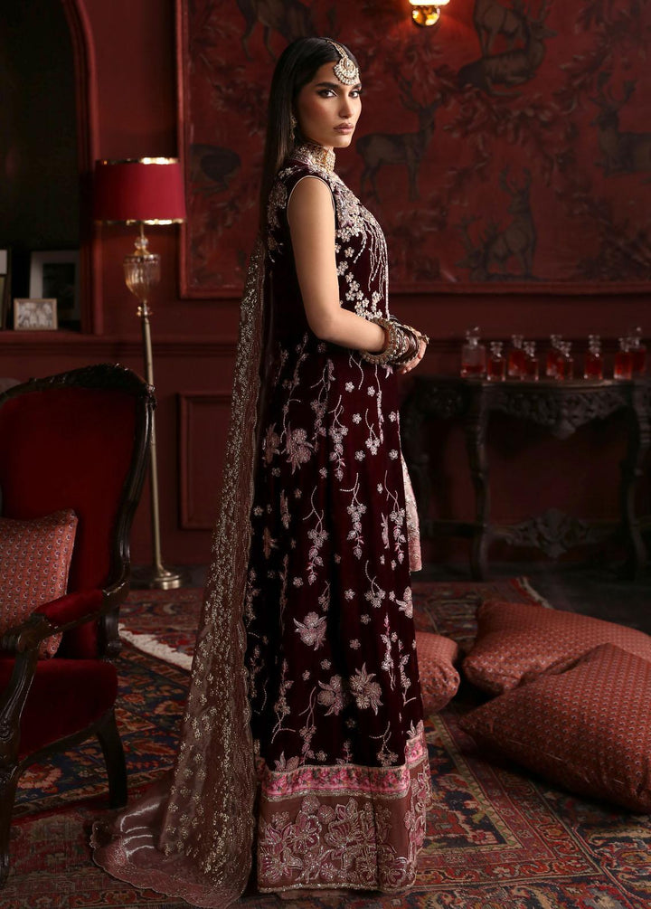 Niloufer By Mushq Embroidered Velvet Suits Unstitched 3 Piece MQ23N MV23-04 Golnar - Luxury Collection