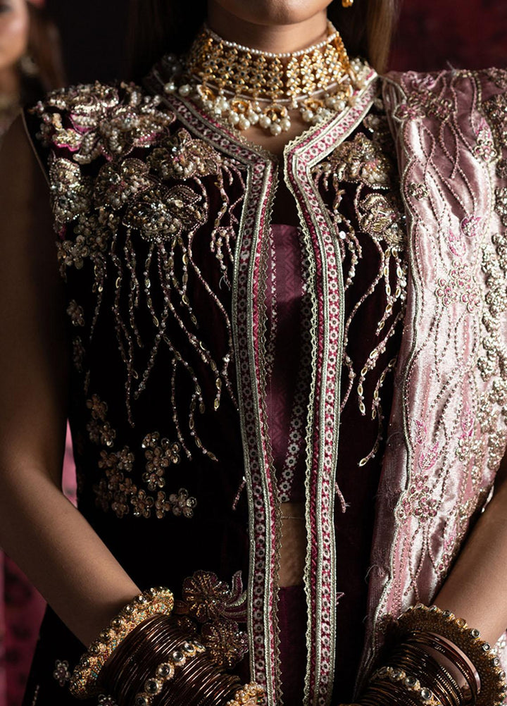 Niloufer By Mushq Embroidered Velvet Suits Unstitched 3 Piece MQ23N MV23-04 Golnar - Luxury Collection