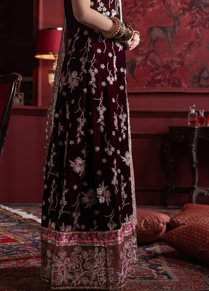 Niloufer By Mushq Embroidered Velvet Suits Unstitched 3 Piece MQ23N MV23-04 Golnar - Luxury Collection