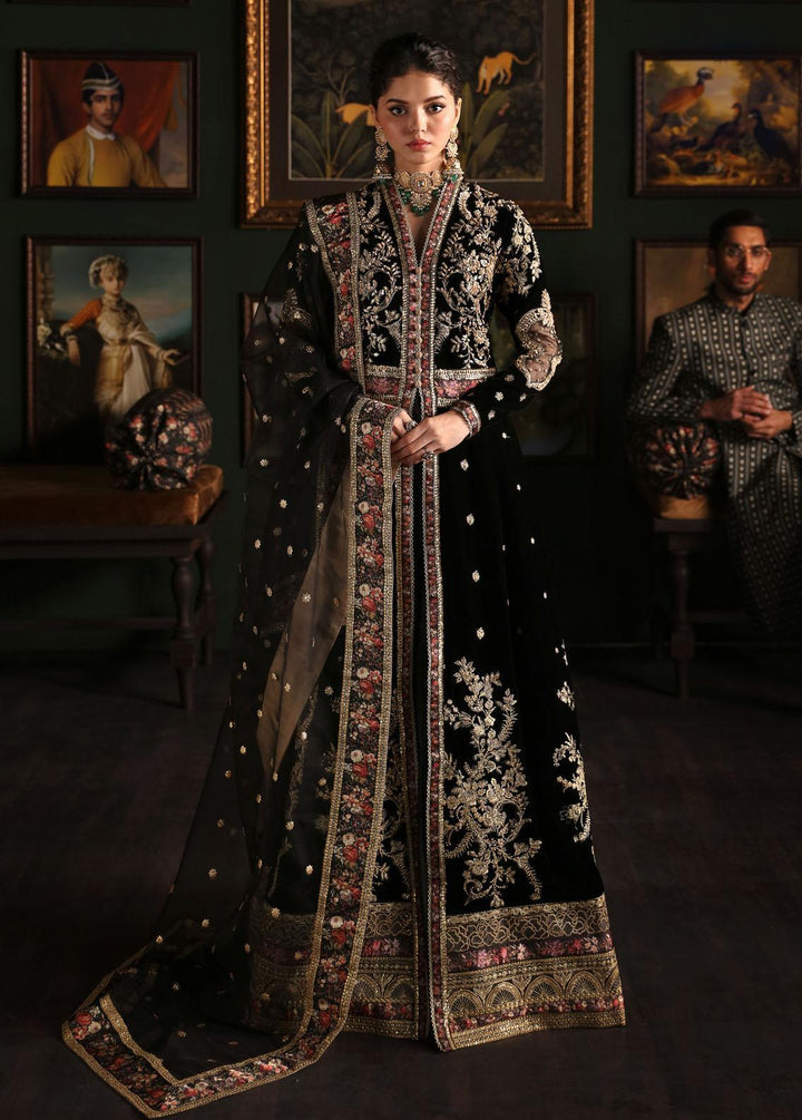 Niloufer By Mushq Embroidered Velvet Suits Unstitched 3 Piece MQ23N MV23-05 Pari - Luxury Collection