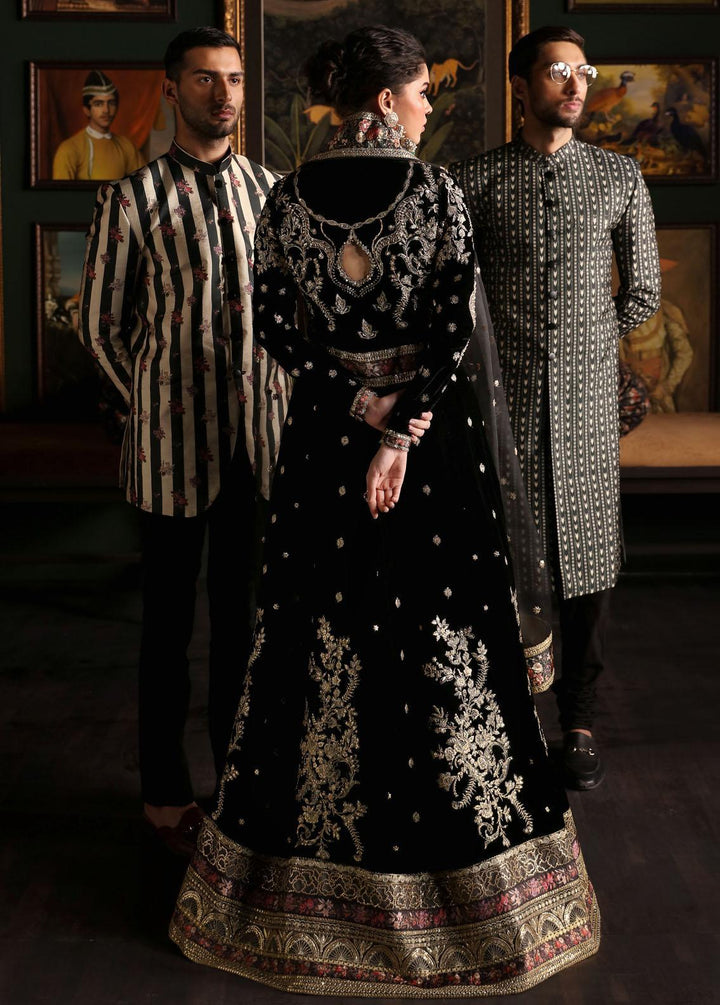 Niloufer By Mushq Embroidered Velvet Suits Unstitched 3 Piece MQ23N MV23-05 Pari - Luxury Collection